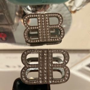Balenciaga BB Crystal stud earrings